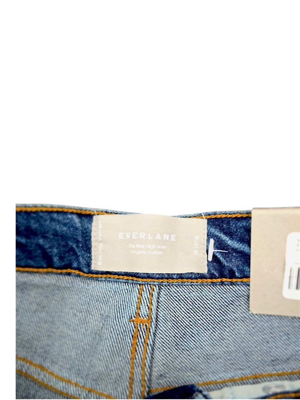 Everlane The Way-High Jean Highrise Straight Dark Indigo  Size 26 NWT - Picture 5 of 7